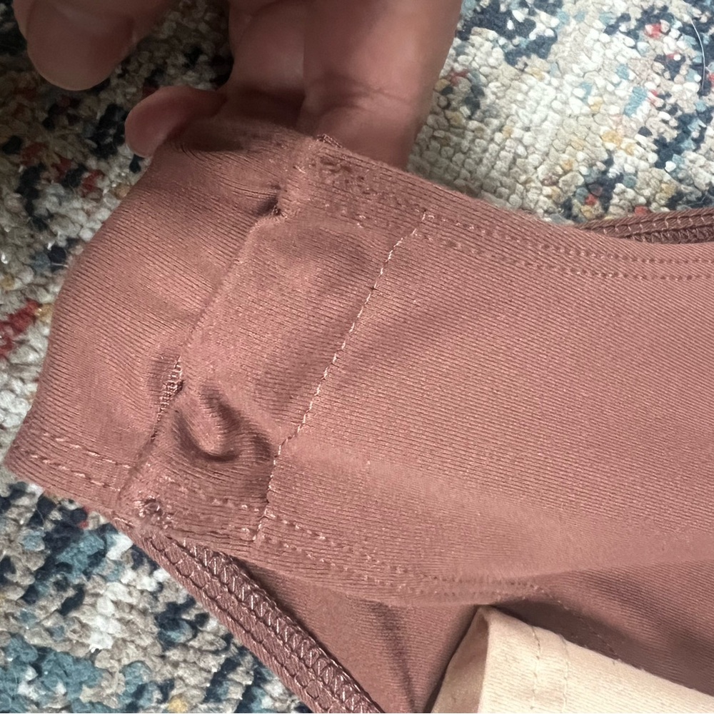Shein Bodysuit Tops - Cream, Brown, and Black - Picture 4 of 8